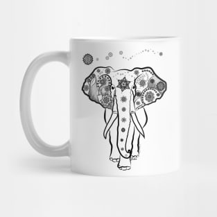 Elephant and Mandalas Mug